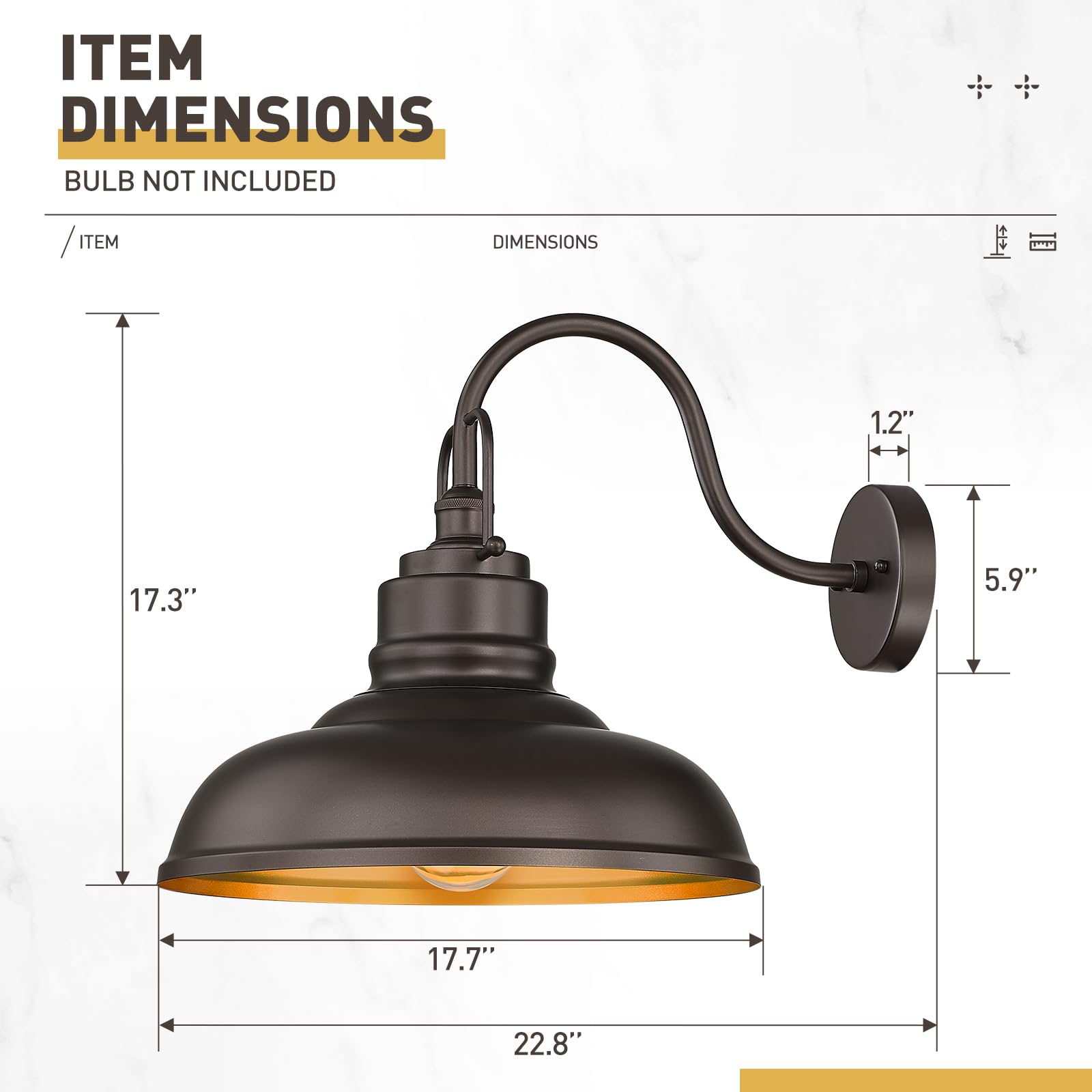 zeyu 2 Pack Barn Lights Outdoor, Outdoor Wall Sconces for Porch